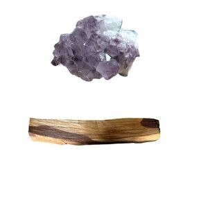 Small Amethyst Crystal Cluster l Palo Santo